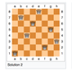 Three of 92 solutions to the Queen’s Puzzle. The solutions seem simple, but getting there is a tremendous computational challenge. (Image: Wikimedia)